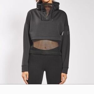 Ivy Park Black Mesh Panel Women's Hoodie